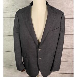 Proper Cloth Blazer Mens 46 Regular Gray Reda 1865 130s Wool Sport Coat Jacket
